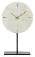 Light & Living Klok 'Moreno' op voet, kleur Wit Marmer - thumbnail
