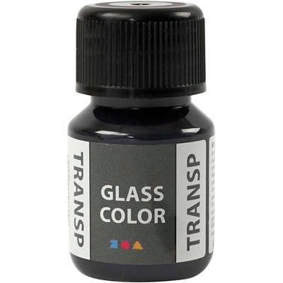 Creativ Company Glass color transparent, zwart, 30 ml/ 1 fles