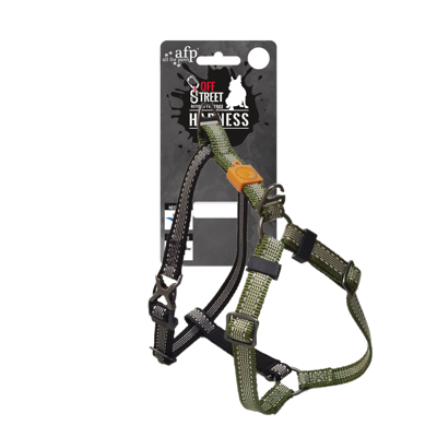 AFP Off Street - Dog Non-Pull Harness Olijfgroen L
