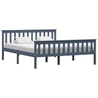Bedframe massief grenenhout grijs 160x200 cm - thumbnail