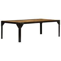 VidaXL Salontafel 110 cm massief ruw mangohout en staal - thumbnail