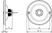 Grothe 64131 Belknop Messing - thumbnail