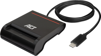 ACT AC6020 USB-C Smartcard eID Card Reader - External - Zwart