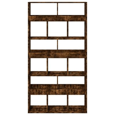 kamerscherm 100x33x187,5 cm bewerkt hout gerookt eikenkleurig