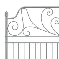 Bedframe metaal grijs 160x200 cm - thumbnail