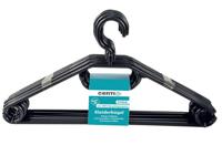 Set van 8 zwarte kledinghangers - kunststof, stevig en stijlvol - thumbnail