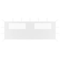 Prieelzijwand met ramen 6x2 m wit - thumbnail