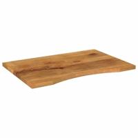 Bureaublad met ronding 90x60x2,5 cm massief ruw mangohout - thumbnail
