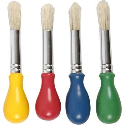 Creativ Company Kinderkwasten, l: 11,5 cm, d 13 mm, b: 11 mm, rond, 4 stuk/ 1 doos