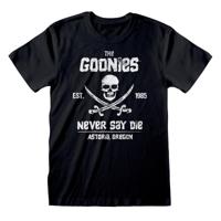 T-Shirt met Korte Mouwen The Goonies Never Say Die Zwart Unisex - Maat: S - thumbnail