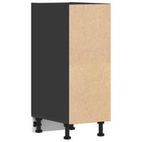 Onderkast 30x44,5x81,5 cm bewerkt hout zwart - thumbnail