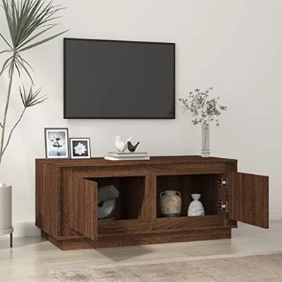 Salontafel 102x50x44 cm bewerkt hout bruin eikenkleur