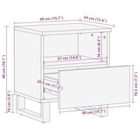 Nachtkastje 40x34x46 cm massief acaciahout - thumbnail