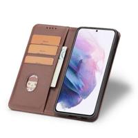 Casecentive Leren Wallet case Luxe Samsung Galaxy S21 bruin - thumbnail