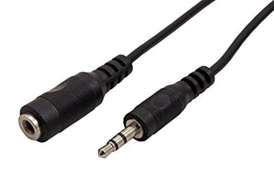 VALUE audio kabel 3,5mm M/F, zwart, 5 m