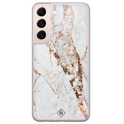 Samsung Galaxy S22 Plus siliconen hoesje - Marmer goud