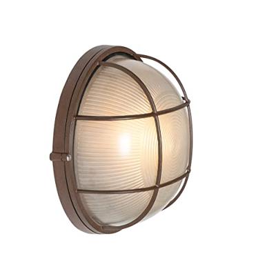 QAZQA Industriële buitenwandlamp roestbruin IP44 - Hanneke