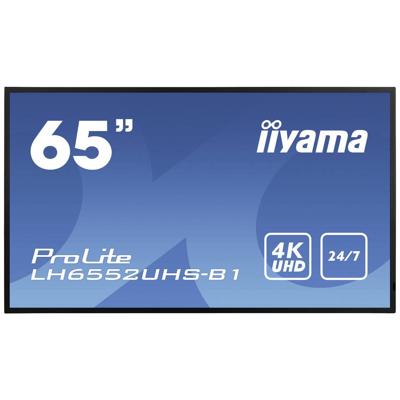 iiyama LH6552UHS-B1 beeldkrant Digitale signage flatscreen 163,8 cm (64.5") IPS 4K Ultra HD Zwart Type processor Android 8.0