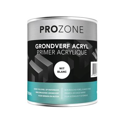 Grondverf wit watergedragen (750ml)