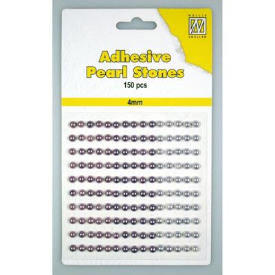 Nellie's Choice • adhesive pearls 150stuks/sheet 4mm 3 tones violet