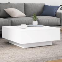 Salontafel 80x80x31 cm spaanplaat wit - thumbnail
