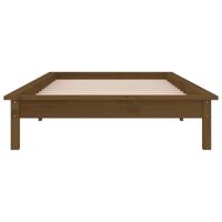 Bedframe LED massief hout honingbruin 90x190 cm - thumbnail