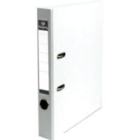 Pergamy ordner, voor ft A4, uit PP en papier, met beschermrand, rug van 5 cm, wit - thumbnail