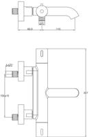 Ben Lavion thermostatische badkraan geborsteld nikkel - thumbnail