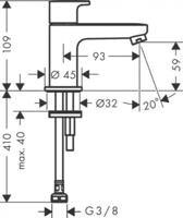 Hansgrohe Vernis Blend fonteinkraan 93mm mat zwart 71583670 - thumbnail