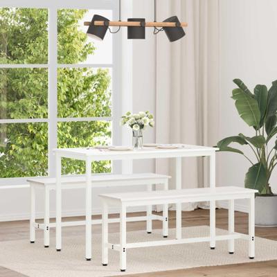 Eettafel Wit 110 x 55 x 75 cm Massief grenenhout