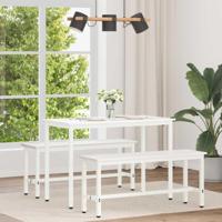 Eettafel Wit 110 x 55 x 75 cm Massief grenenhout - thumbnail