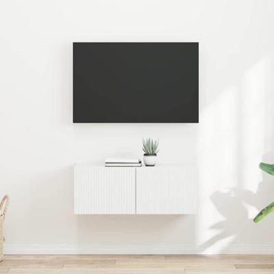 TV Wandkast 2 pcs Wit 60 x 31 x 29.5 cm Bewerkt hout TV Wandkast 2 pcs Wit 60 x 31 x 29.5 cm Bewerkt hout