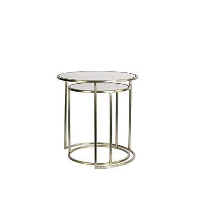 Light & Living Bijzettafel 'Duarte' Set van 2 stuks, kleur Goud/Lichtbruin