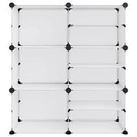 Schoenenrek 84x31,5x93 cm polypropeen transparant - thumbnail