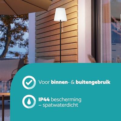 Eglo TerraslampScordiano zwart met wit solar - 901899
