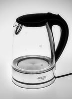 Adler AD 1225 waterkoker 1,7 l Zwart, Roestvrijstaal, Transparant 2200 W - thumbnail