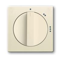 Busch-Jaeger Busch-dynasty centraalplaat voor driestandenschakelaar met draaigreep en opdruk, studiowit - thumbnail