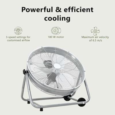 VidaXL Trommelventilator met wiel zilver 79 x 37 x 82 cm aluminium VidaXL Trommelventilator met wiel zilver 79 x 37 x 82 cm aluminium