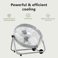 VidaXL Trommelventilator met wiel zilver 79 x 37 x 82 cm aluminium - thumbnail