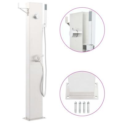 Tuindouchekraan 110 cm roestvrij staal