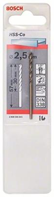 Metaalboor 2,5mm HSS-Co (1st)