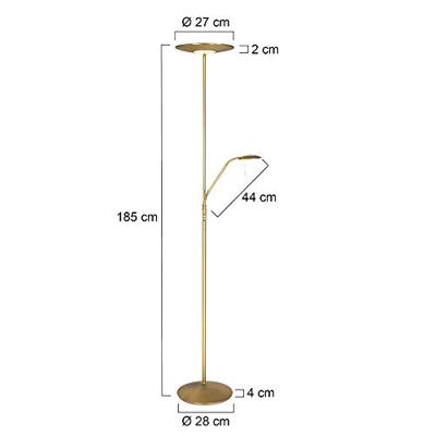 Steinhauer Vloerlamp met leeslampjeZenith 2-lichts messing mat - 7972ME