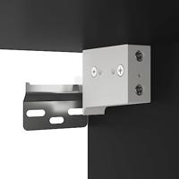 Vitrinekast 100x15x58 cm bewerkt hout zwart - thumbnail