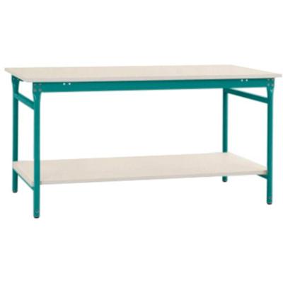 Manuflex BB5217.5021 Compleet bijzettafel basis stationair met kunststof plaat + legplank, bxdxh: 1250 x 600 x 780 mm Waterblauw Manuflex BB5217.5021 Compleet bijzettafel basis stationair met kunststof plaat + legplank, bxdxh: 1250 x 600 x 780 mm Waterblauw