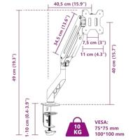 Monitorbeugel 27 inch scherm gasveer 10 kg - thumbnail