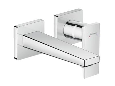 Hansgrohe Metropol ééngreeps wastafelmengkraan afbouwdeel met voorsprong 165 mm en PushOpen afvoerplug, chroom