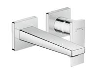 Hansgrohe Metropol ééngreeps wastafelmengkraan afbouwdeel met voorsprong 165 mm en PushOpen afvoerplug, chroom - thumbnail