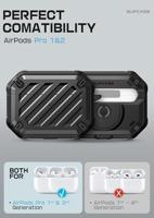 SUPCASE Hoesje voor AirPods Pro 2e/1e Generatie met Karabijnhaak & Reinigingsstaafje [MagSafe-Compatibel] [Militaire Bescherming] (UB Mag) Anti-Kras Harde Magnetische Hoes voor AirPods Pro 2/1, Zwart - thumbnail