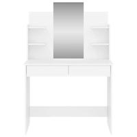 Kaptafel met spiegel 96x39x142 cm wit - thumbnail