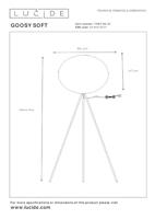 Lucide GOOSY SOFT - Vloerlamp - Ø 50 cm - 1xE27 - Wit - thumbnail